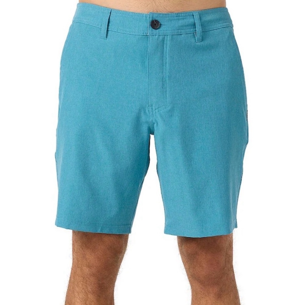 O'Neill Hybrid Swim Flat Front Shorts Light Teal Size 27 Boy Large Like New